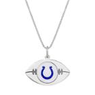 Sterling Silver Indianapolis Colts Football Pendant Necklace, Women's, Size: 24, Grey