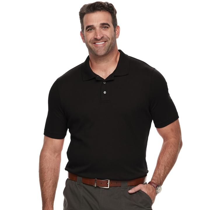 Big & Tall Croft & Barrow&reg; Classic-fit Easy-care Interlock Polo, Men's, Size: 4xb, Black