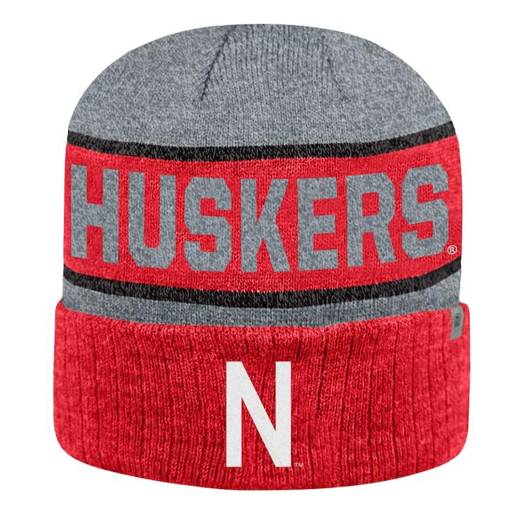 Adult Top Of The World Nebraska Cornhuskers Below Zero Ii Beanie, Adult Unisex, Med Red