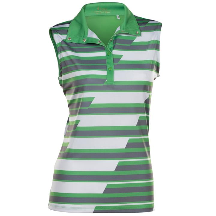 Women's Nancy Lopez Gear Sleeveless Golf Polo, Size: Large, Brt Green