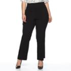 Plus Size Apt. 9&reg; Magic Waist Career Pants, Women's, Size: 16w Short, Black
