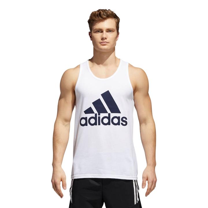 Men's Adidas Solid Heather Tee, Size: Large, White