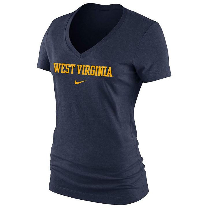 Women's Nike West Virginia Mountaineers Arch Tee, Size: Large, Blue (navy)