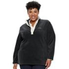 Plus Size Columbia Three Lakes Fleece Pullover Jacket, Women's, Size: 1xl, Grey (charcoal)