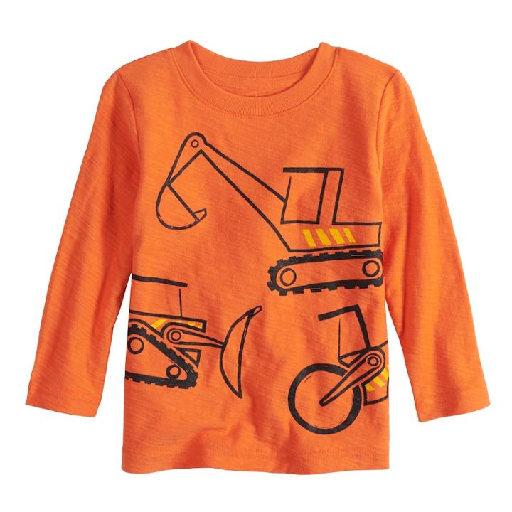 Baby Boy Jumping Beans&reg; Slubbed Graphic Tee, Size: 24 Months, Med Orange