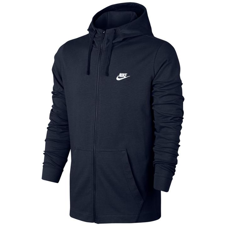 Big & Tall Nike Full-zip Jersey Hoodie, Men's, Size: Xl Tall, Light Blue