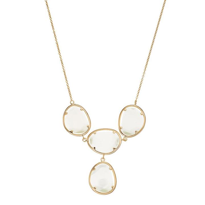 14k Gold Over Silver Lab-created Yellow Cat's-eye Y Necklace, Women's, Size: 18