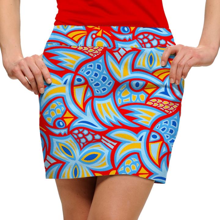 Women's Loudmouth Chicken Print Golf Skort, Size: 12, Brt Red