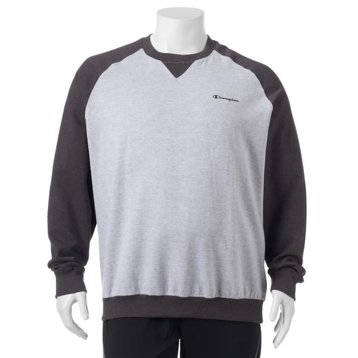 Big & Tall Champion Raglan Fleece Sweatshirt, Men's, Size: Xxl Tall, White Oth