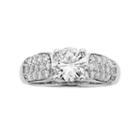 Forever Brilliant Lab-created Moissanite Trellis Engagement Ring In 14k White Gold (1 3/4 Carat T.w.), Women's, Size: 6