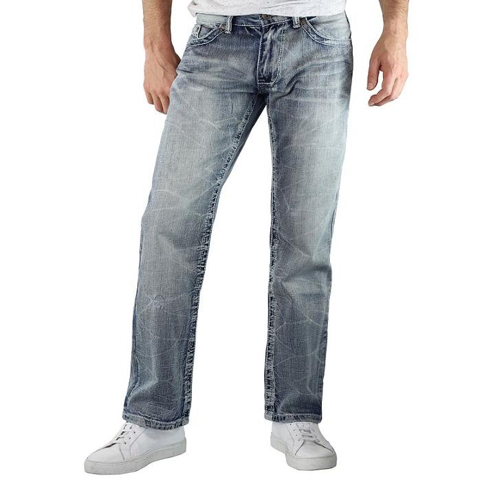 Men's Earl Jean Relaxed Straight-fit Denim Jeans, Size: 32x30, Blue