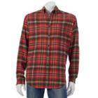 Men's Croft & Barrow&reg; Classic-fit Plaid Flannel Button-down Shirt, Size: Large, Med Brown