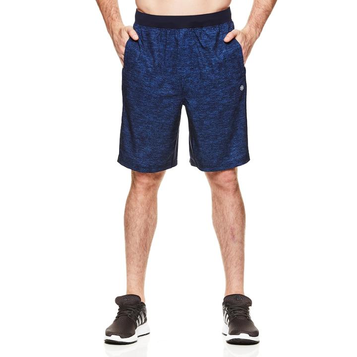 Men's Gaiam Compass Dot Camouflage Woven Shorts, Size: Large, Blue (navy)