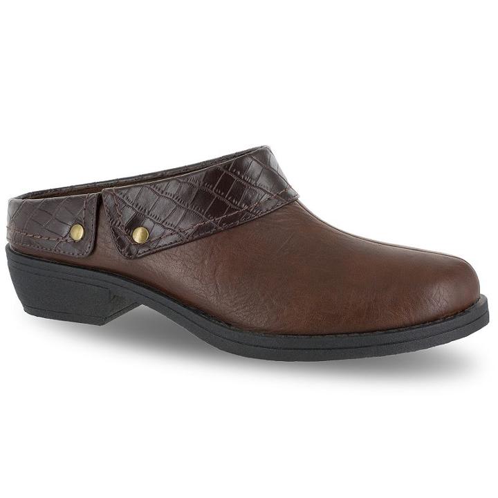Easy Street Becca Women's Mules, Size: 8 Ww, Brown Oth
