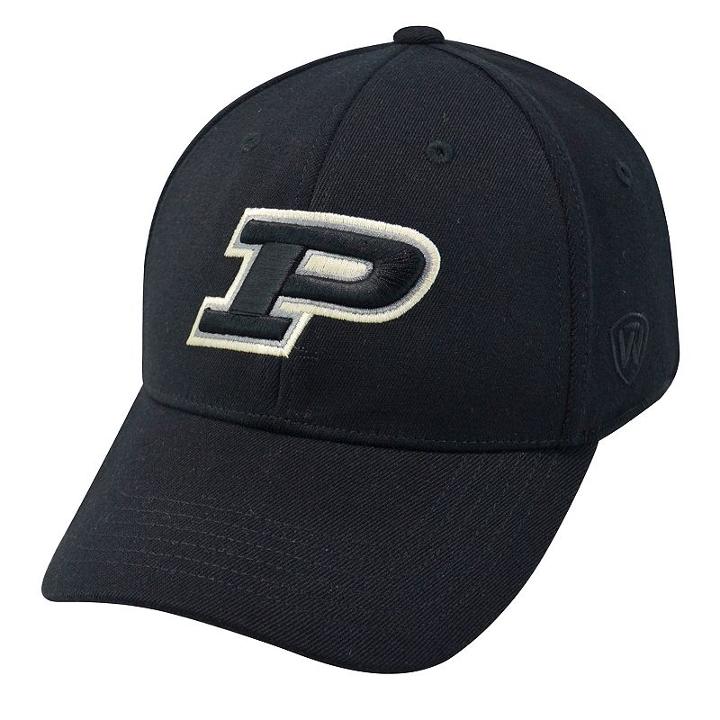 Adult Top Of The World Purdue Boilermakers One-fit Cap, Men's, Black