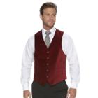 Men's Chaps Classic-fit Red Velvet Vest, Size: Large