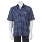 Men's Pebble Beach Classic-fit Shadow-striped Performance Golf Polo, Size: Small, Blue (navy)