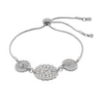 Lattice Disc Bolo Bracelet, Women's, Silver
