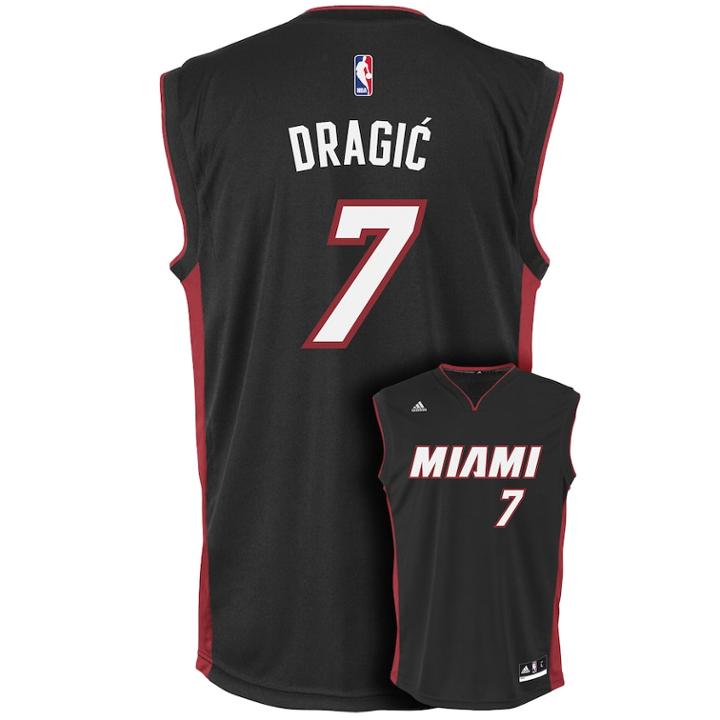 Men's Adidas Miami Heat Goran Dragic Replica Jersey, Size: Large, Black
