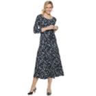 Women's Nina Leonard Floral A-line Dress, Size: Xl, Blue (navy)