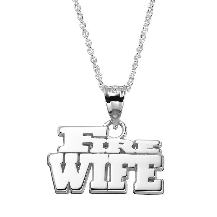 Insignia Collection Sterling Silver Fire Wife Pendant Necklace, Women's, Size: 18, Grey