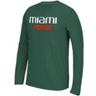 Men's Adidas Miami Hurricanes Sideline Gridiron Tee, Size: Xl, Green