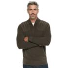 Men's Croft & Barrow&reg; Classic-fit 9gg Quarter-zip Sweater, Size: Small, Dark Brown
