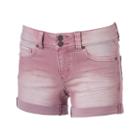 Juniors' Mudd&reg; Flx Stretch 2-button Denim Midi Shorts, Girl's, Size: 1, Beig/green (beig/khaki)