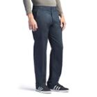 Men's Lee Performance Series Xtreme Comfort Khaki Straight-fit Flat-front Pants, Size: 42x34, Blue (navy)