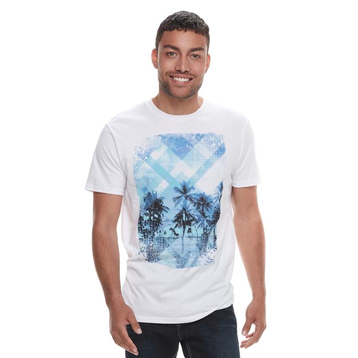 Men's Apt. 9&reg; Palm Trees Graphic Tee, Size: Large, White