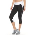 Petite Tek Gear&reg; Tricot Mesh Capri Leggings, Women's, Size: Xl Petite, Black