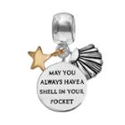 Individuality Beads Sterling Silver Shell In Your Pocket Charm, Women's, Grey