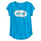 Girls Plus Size So&reg; Curved-hem Graphic Tee, Size: 18 1/2, Turquoise/blue (turq/aqua)
