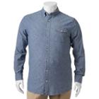 Big & Tall Sonoma Goods For Life&trade; Flexwear Modern-fit Poplin Button-down Shirt, Men's, Size: Xxl Tall, Blue (navy)