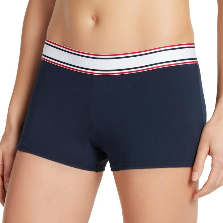 Women's Jockey Retro Stripe Sleep Short 2255, Size: Large, Blue