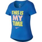 Girls 7-16 Nike This Is My Time Tee, Size: Medium, Dark Blue