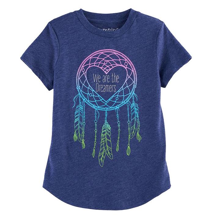 Girls 4-10 Jumping Beans&reg; Dreamcatcher We Are The Dreamers Tee, Size: 6, Blue (navy)