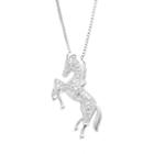 Diamond Classics Sterling Silver 1/10 Carat T.w. Diamond Horse Pendant, Women's, Size: 18, White