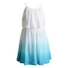 Girls 4-6x Youngland Ombre Dip-dye Crochet Knit Fashion Dress, Size: 6x, Blue