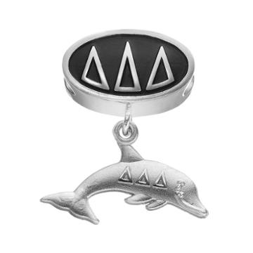 Logoart Delta Delta Delta Sterling Silver Sorority Symbol Charm, Women's, Grey