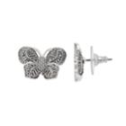 Napier Textured Butterfly Stud Earrings, Women's, Silver