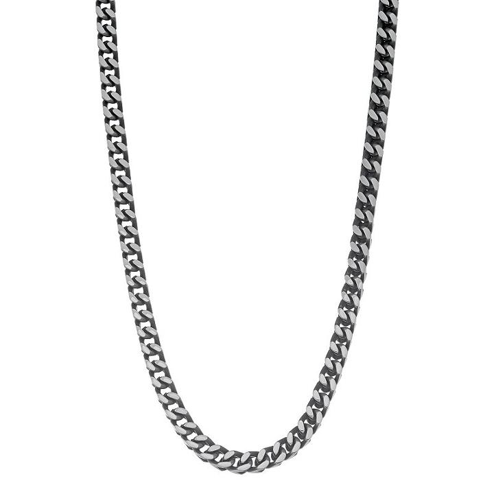 Men's Stainless Steel Franco Chain Necklace, Size: 24, Silver