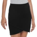 Juniors' So&reg; Solid Cross Front Skirt, Girl's, Size: Xl, Black