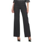 Women's Apt. 9&reg; Modern Fit Wide-leg Dress Pants, Size: 14 Short, Black