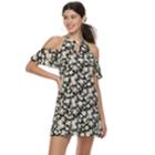 Juniors' Candie's&reg; Floral Cold-shoulder Swing Dress, Teens, Size: Xl, Black