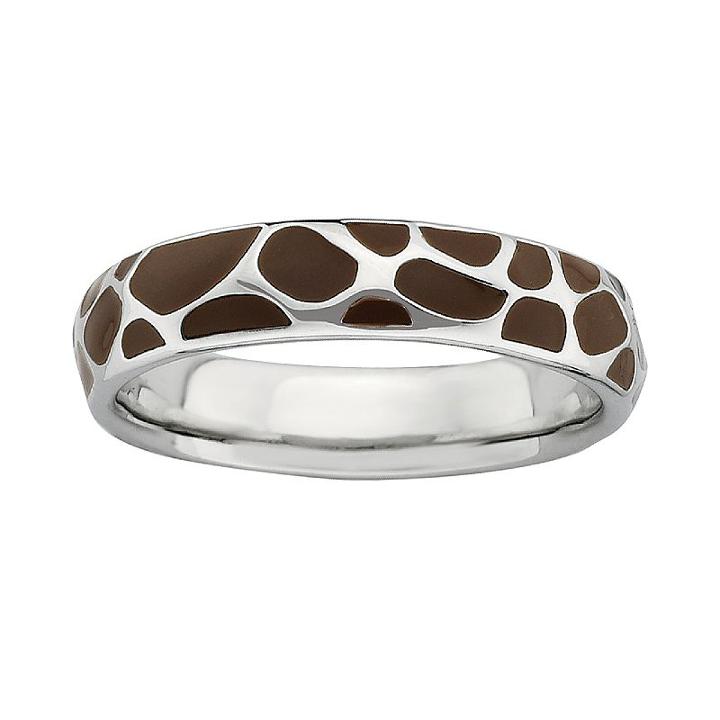 Stacks And Stones Sterling Silver Stack Ring, Women's, Size: 10, Brown