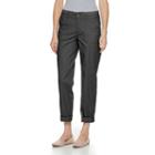 Women's Croft & Barrow&reg; Twill Convertible Pants, Size: 8, Black