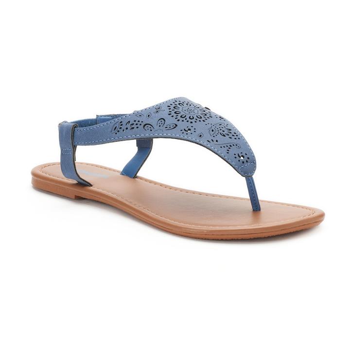 Women's Sonoma Goods For Life&trade; Cut-out Filigree Shield Sandals, Size: Xl, Dark Blue