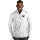 Men's Antigua Boston Celtics Tempo Quarter-zip Pullover, Size: Xxl, White