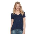 Women's Rock & Republic&reg; Boyfriend Tee, Size: Xs, Dark Blue